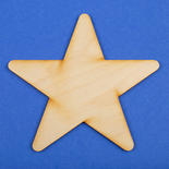 Unfinished Wood Star Cutout