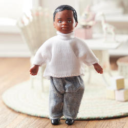 Miniature African American Boy Doll