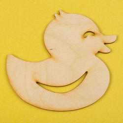 Unfinished Wood Ducky Cutout