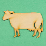 Unfinished Wood Cow Cutout