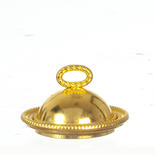 Dollhouse Miniature Covered Tray in Gold