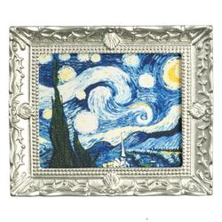 Dollhouse Miniature Starry Night by Van Gogh Picture