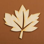 Unfinished Wood Maple Leaf Cutout