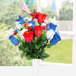 Patriotic Artificial Floral Star Centerpiece Kit