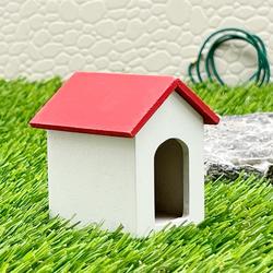 Dollhouse Miniature Backyard Doghouse