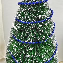 Miniature Christmas Tree Royal Blue Ball Garland