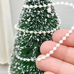 Miniature Christmas Tree Iridescent White Ball Garland