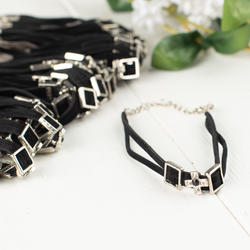 Bulk Black Velvet Cross Bracelets