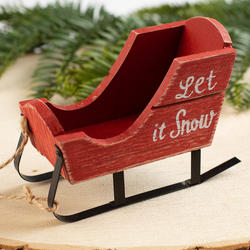 Rustic Holiday "Let It Snow" Sleigh