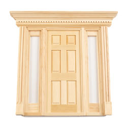 Dollhouse Jamestown 6-Panel Entry Door with Side Lights