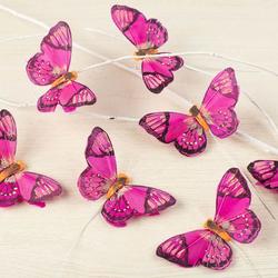 Artificial Purple Feather Butterflies