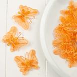 Orange Nylon Artificial Butterflies