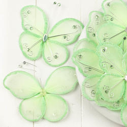 Bulk Green Nylon Butterflies