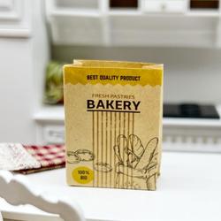 Dollhouse Miniature Brown Paper Bakery Bag