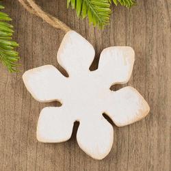 Rustic Whitewashed Snowflake Ornament