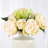 Cream Artificial Silk Rose Bouquet