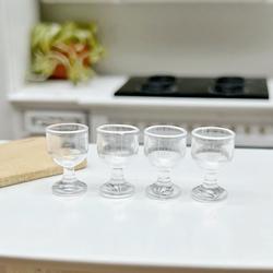 Dollhouse Miniature Wine Glasses Set