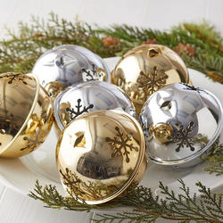 Set of 24 Gold and Silver Sleigh Bells