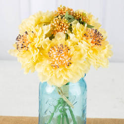 Yellow Artificial Pincushion Flower Bundle