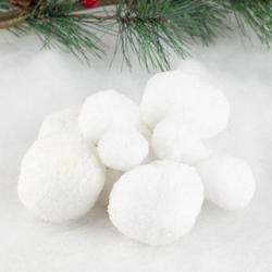 Sparkling Anytime White Pom Pom Snowballs