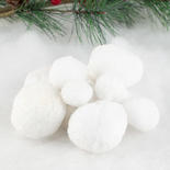 Sparkling Assorted White Pom Pom Snowballs