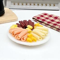 Dollhouse Miniature Meat and Cheese Tray