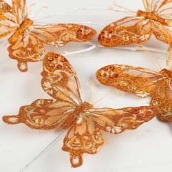 Artificial Copper Glitter Butterflies