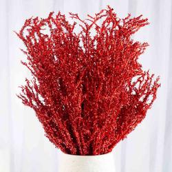 Red Glittered Artificial Cedar Sprays