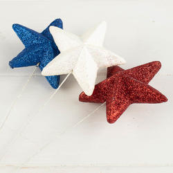 Patriotic Red, White, and Blue Star Floral Spray