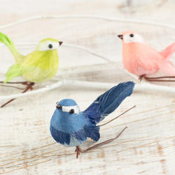 Assorted Feathered Artificial Chickadees
