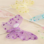 Assorted Color Glittered Butterflies with Jewel Rhinestones