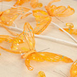 Orange Glitter Artificial Butterfly Garland