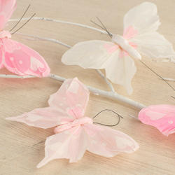 Assorted Pinks and Whites Artificial Butterflies