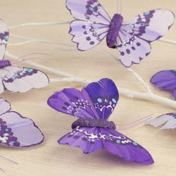Purple Artificial Butterflies