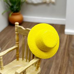 Dollhouse Miniature Yellow Sun Hat