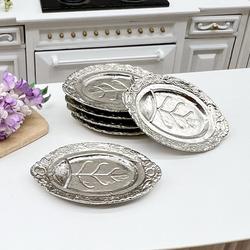 Dollhouse Miniature Silver Serving Trays