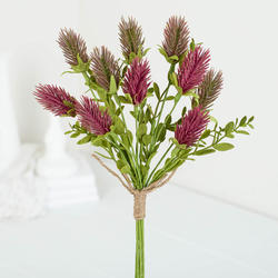 Artificial Purple and Burgundy Thistle Bundle