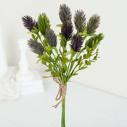 Artificial Blue, Purple and Green Thistle Bundle