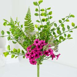 Beauty Pink Artificial Daisy and Fern Pick