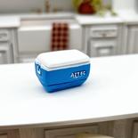 Dollhouse Miniature Blue Cooler With Removable Lid