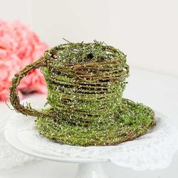 Frosted Moss Covered Twig Tea Cup