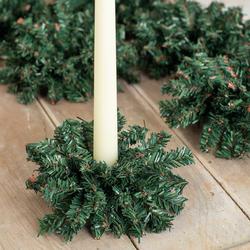 Miniature Artificial Pine Wreaths or Candle Rings