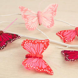 Pink Assorted Print Artificial Butterflies