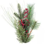 Artificial Pine and Red Berry Bush