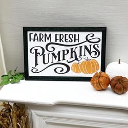 Dollhouse Miniature Farm Fresh Pumpkins Sign