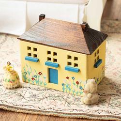 Dollhouse Miniature Yellow Dollhouse