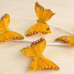 Artificial Gold Glittered Butterflies
