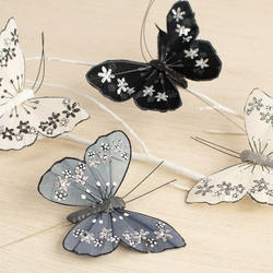 Black, White, and Grey Artificial Butterflies