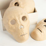 Case of 48 Paper Mache Day of the Dead Skull Masks