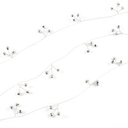 Silver Beaded Wire Garland